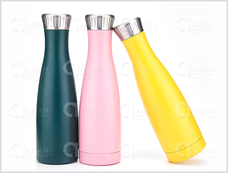 Metal water bottle - plastic bottle