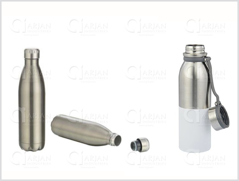 Metal water bottle - plastic bottle